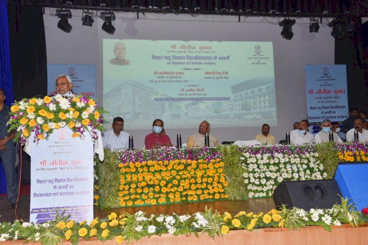 मुख्यमंत्री ने किया बिहार पशु विज्ञान विश्वविद्यालय के भवनों का शिलान्यास एवं कार्यारंभ