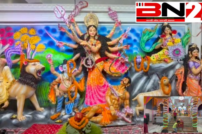 सप्तमी पर खुला माता विंध्यवासिनी मंदिर का पट, जय माता दी के जयकारों से गूंज उठा बिंद गांव