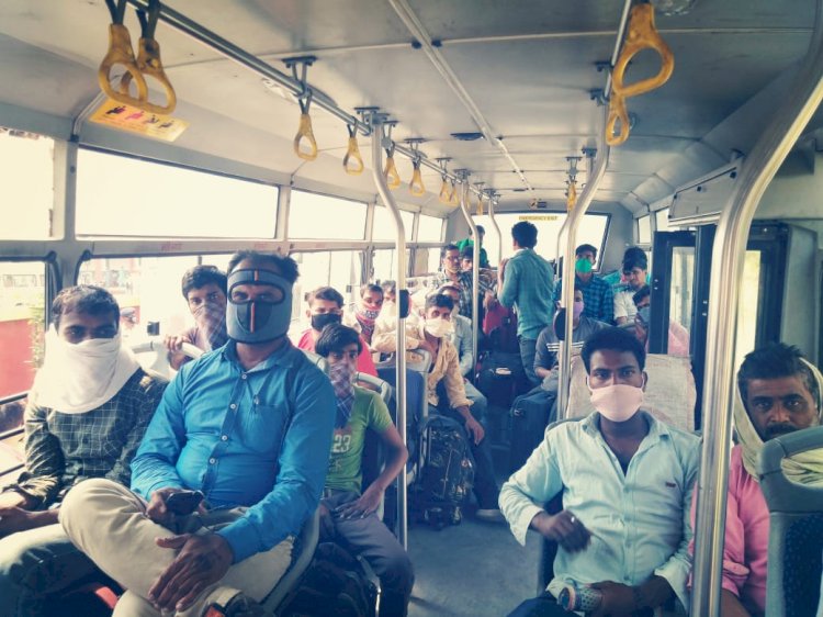 मुम्बई व अन्य जगहों से पटना आये करीब 4 हजार यात्री वेशेष बसों द्वारा गए अपने गंतव्य