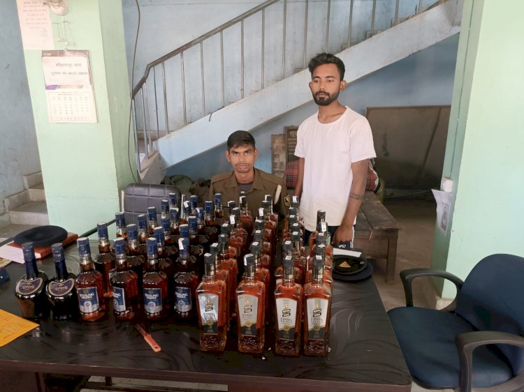 बख्तियारपुर पुलिस ने 39 लीटर विदेशी शराब के साथ एक युवक को किया गिरफ्तार
