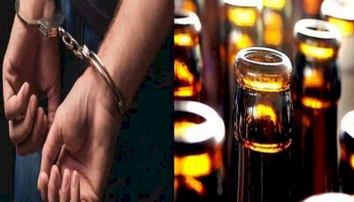 पुलिस ने खदेड़ कर 13 लीटर विदेशी शराब के साथ एक व्यक्ति को किया गिरफ्तार
